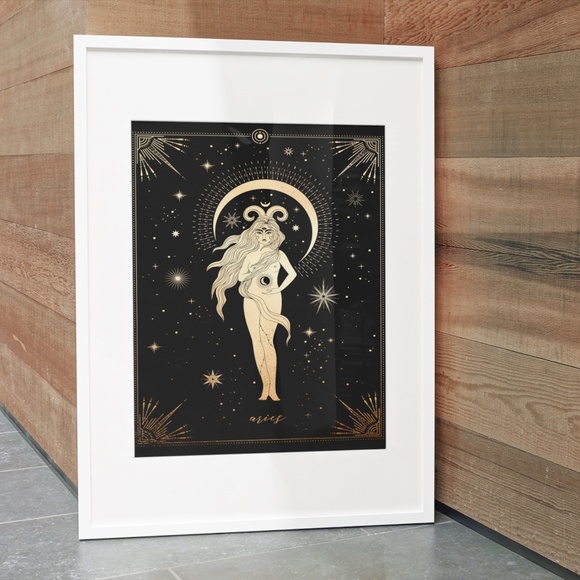 Aries Wall Art Celestial Zodiac Print Poster Unframed - Picture 3 of 5